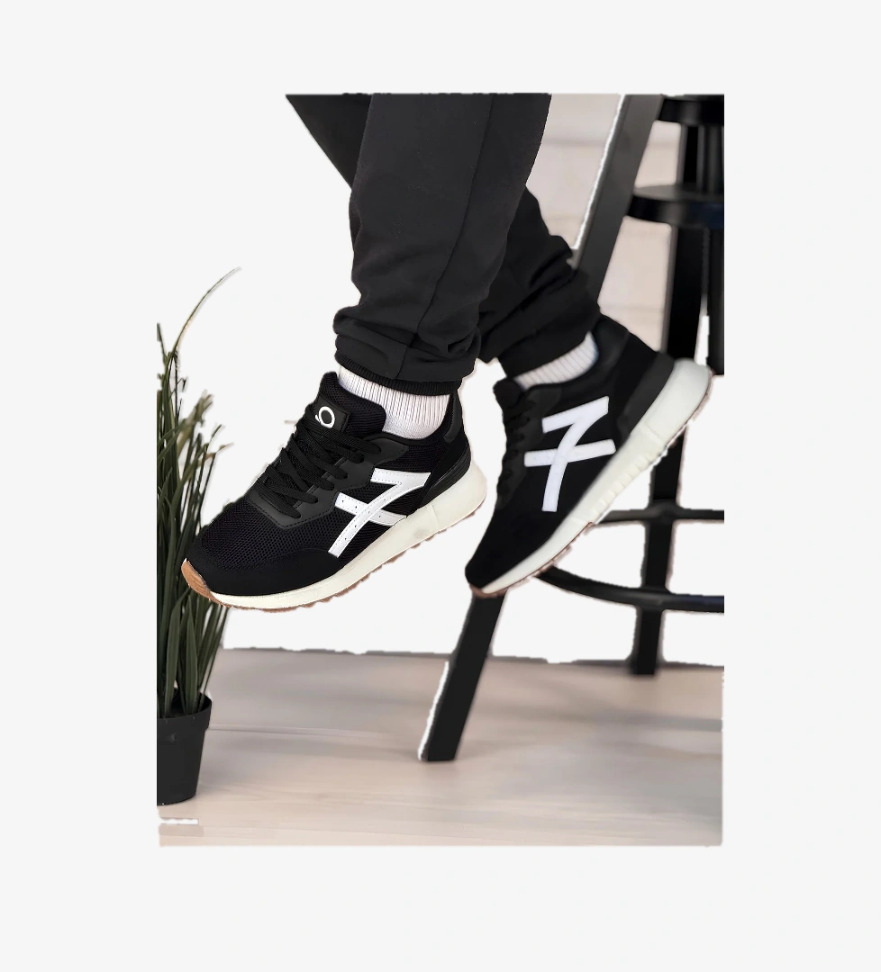 Unısex Sneaker Ayakkabı Siyah Beyaz