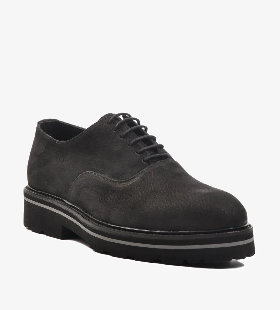 Premium 2875 M Siyah Nubuk Hakiki Deri Erkek Günlük Ayakkabı