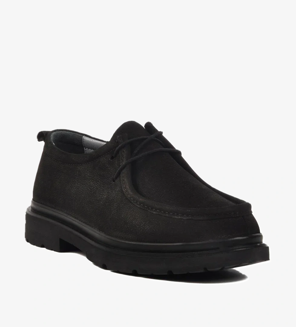 1005 M Siyah Nubuk Hakiki Deri Erkek Günlük Ayakkabı