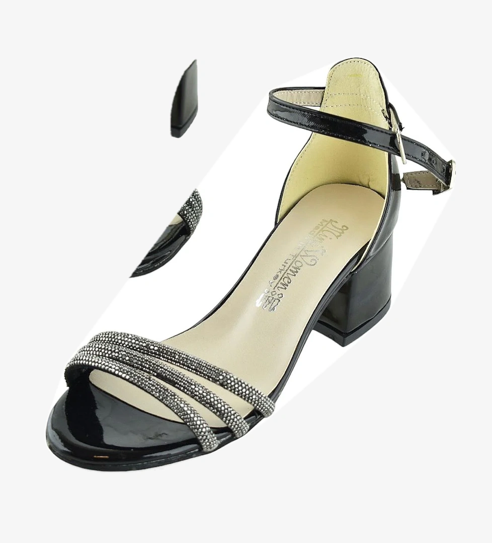 Ayakkabı Burada 459 Abiye Kız Açık Çocuk Topuklu Ayakkabı Düğünlük Nişan Abiye Elbise Ayakkabısı model görseli