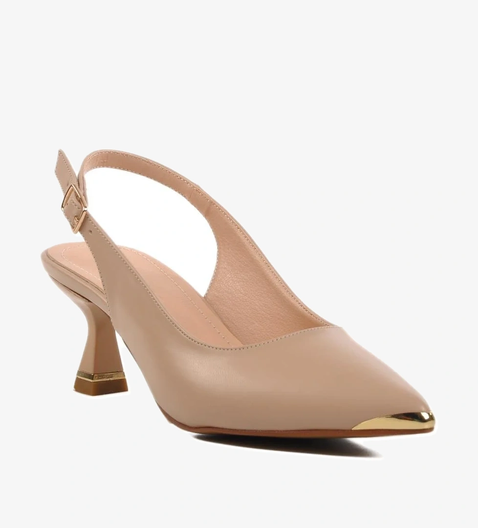 Ayakmod 357140 Z Siyah Bej Kadın Topuklu Ayakkabı Stiletto model görseli