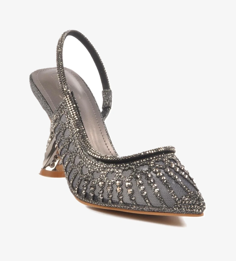 Gri Kadın Abiye Ayakkabı 25Y125-2 Z - Görsel 1