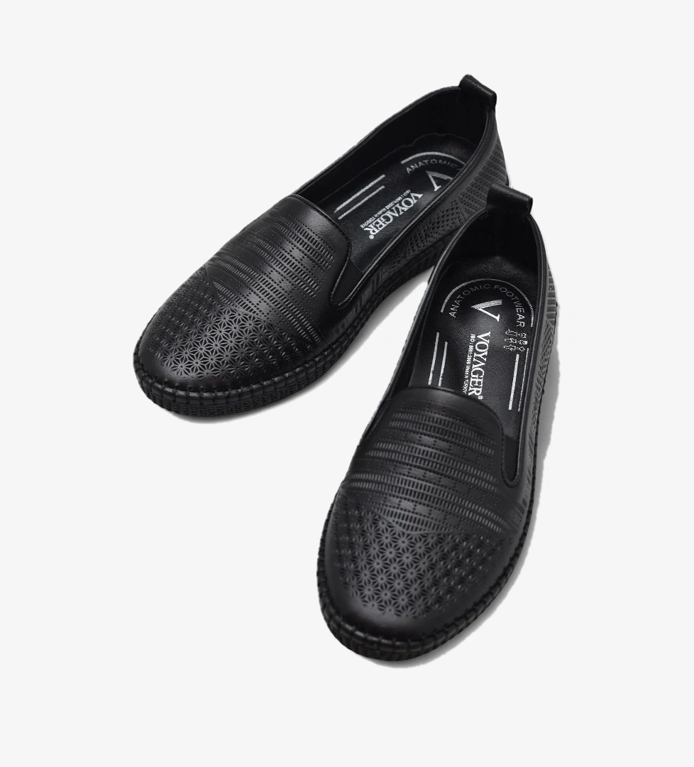 Ispartalılar 7232 Tam Ortopedik Taban Günlük Hakiki Deri Kadın Ayakkabı Kadın Babet Ayakkabı model görseli