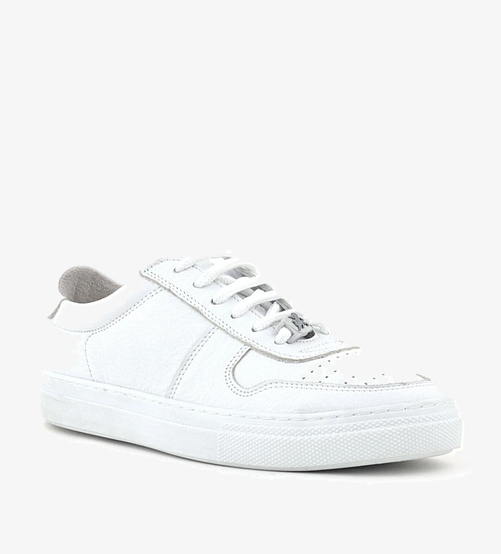 Hakiki Deri Beyaz Kız Çocuk Günlük Sneaker Ayakkabı - Görsel 1