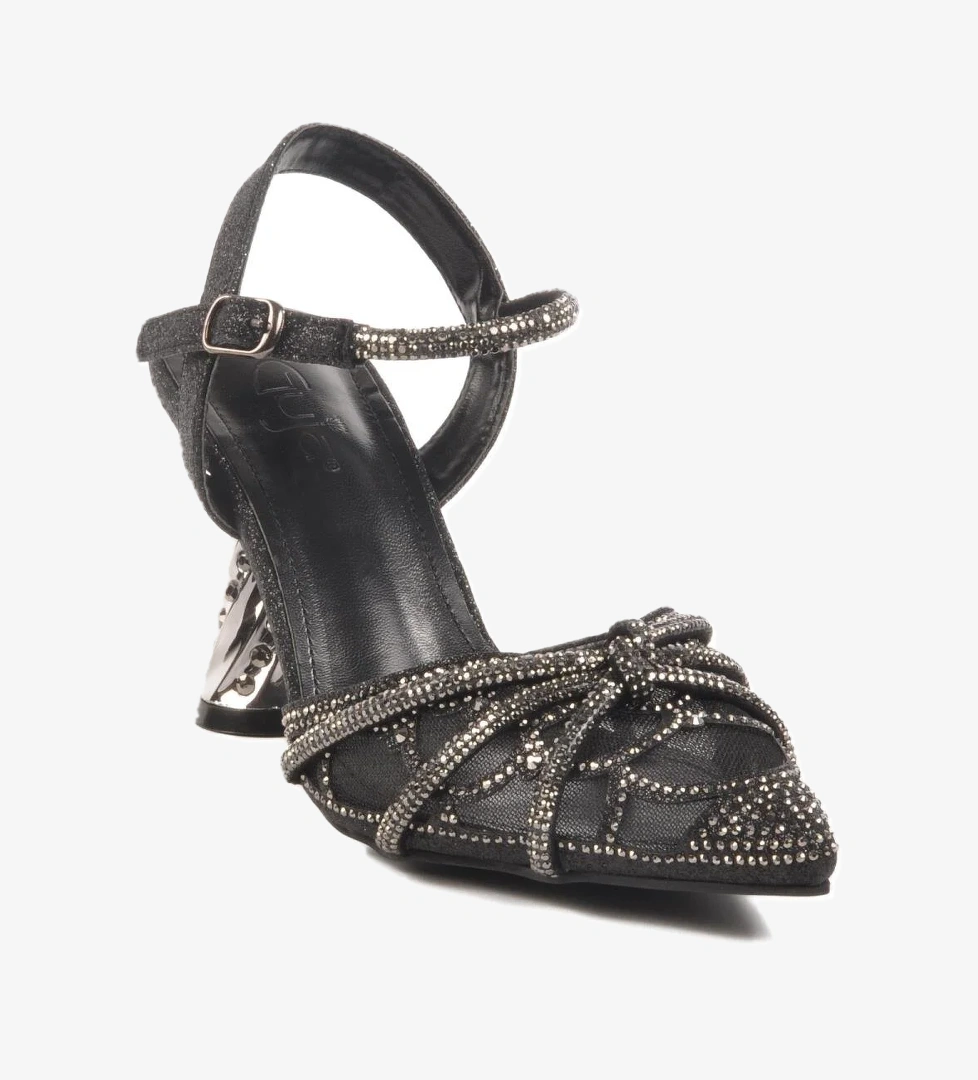 Siyah Kadın Abiye Ayakkabı 25Y125-1 Z