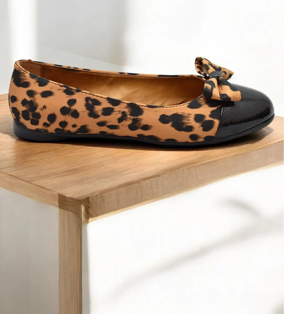 Ispartalılar 0892 Rahat Taban Günlük Kadın Babet Ayakkabı Nişan Düğün Abiye Leopar Desen Kadın Ayakkabı model görseli