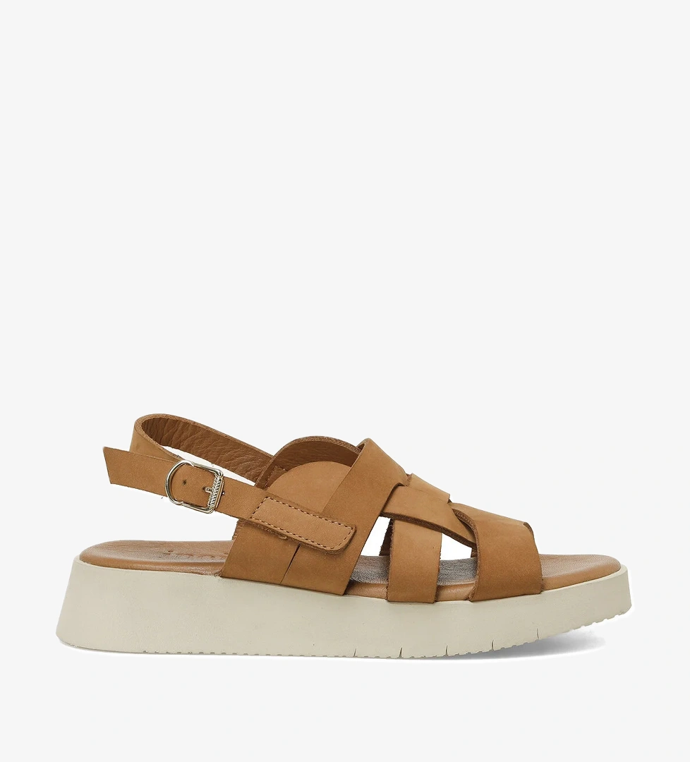 INCI HOLLOW 5FX Taba Kadın Kalın Taban Sandalet - Görsel 1