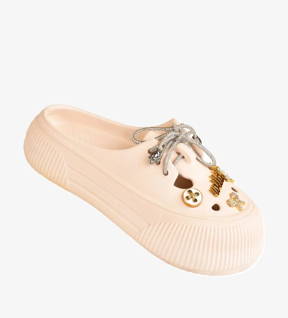 Odesa Ayakkabı Bağcıklı Taşlı Eva Babet Ayakkabı model görseli