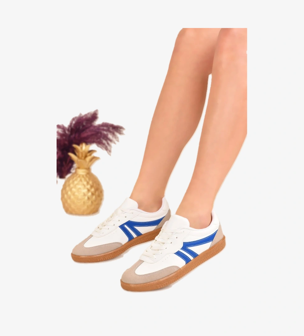 Odesa Ayakkabı Süet Detay Kaydırmaz Tabanlı Günlük Stil Kadın Spor Ayakkabı model görseli