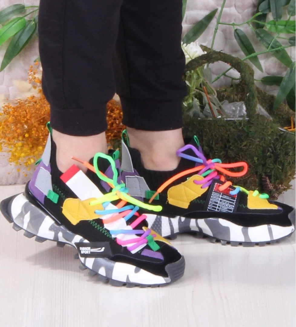 GJ Elanur Rahat Kalın Taban Özel Tasarım Sneaker Kadın Spor Ayakkabı