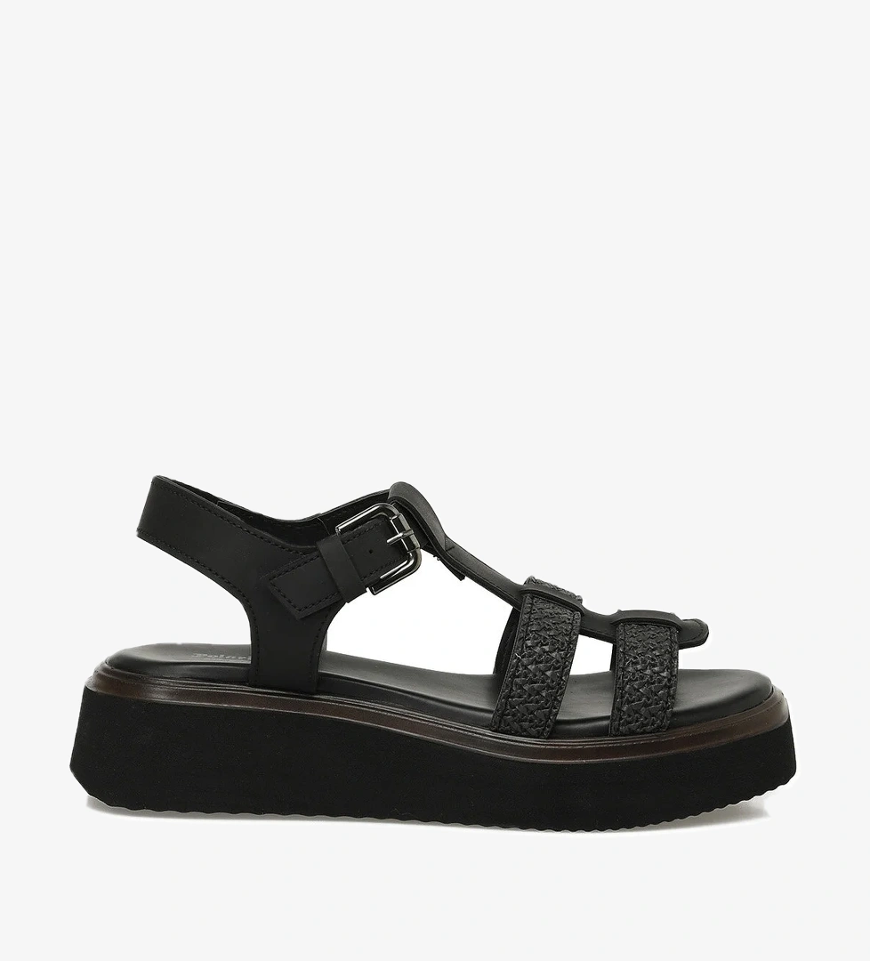 325064.Z 5FX Antrasit Kadın Dolgu Topuk Sandalet - Görsel 1