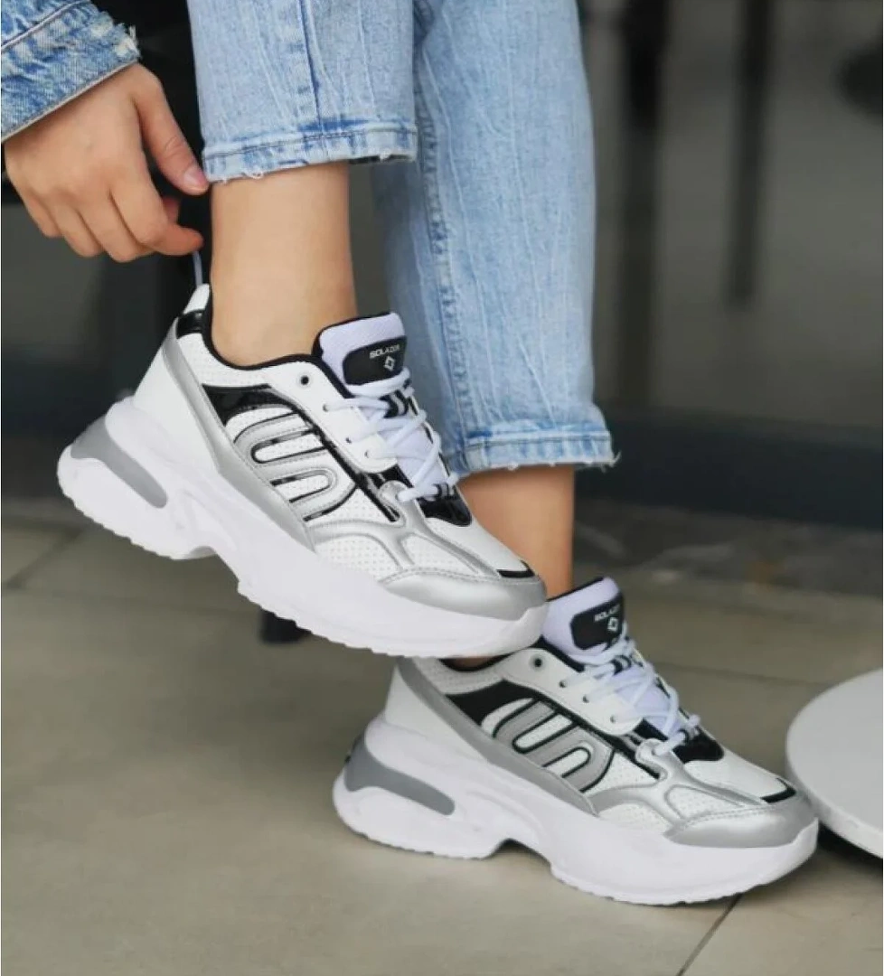 Papuçcity Slzr 03290 Kadın Yüksek Taban Günlük Spor Ayakkabı model görseli