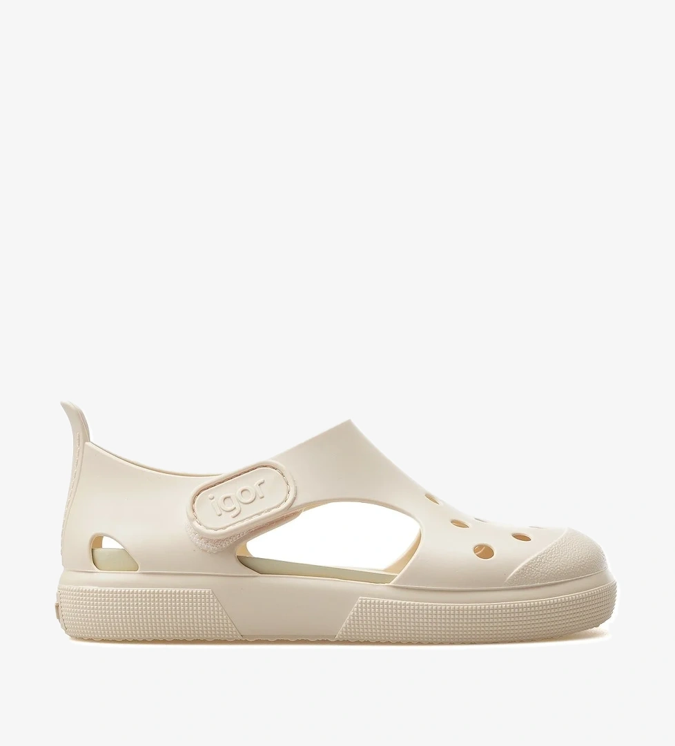 Surfı Unısex Kaymaz Taban Çocuk Günlük Sandalet 25y S10343 Fil Dişi