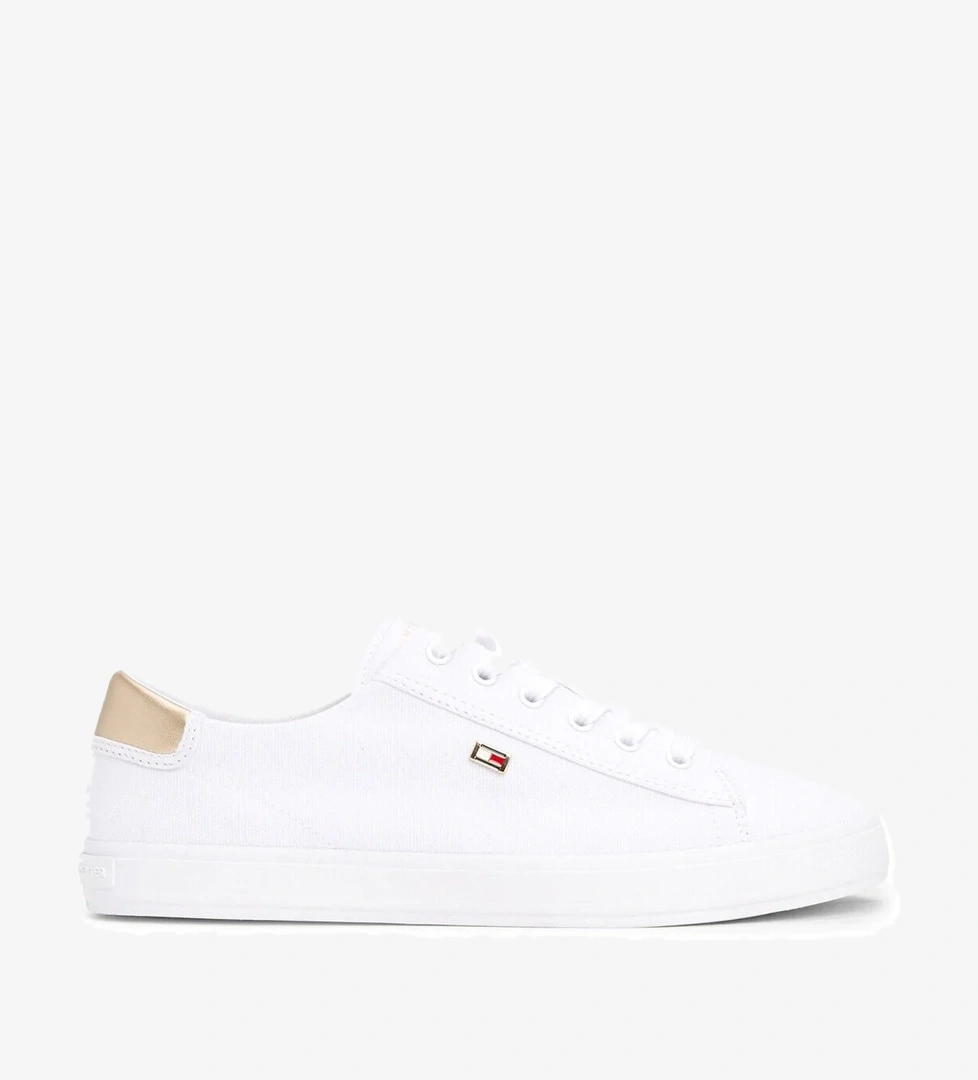 Tommy Hilfiger Vulc Canvas Lace Up Sneak Beyaz Kadın Sneaker model görseli
