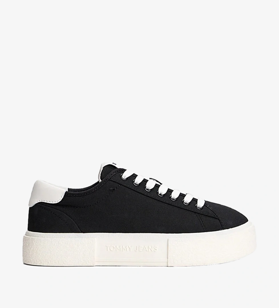 Tommy Hilfiger TJW FLATFORM CANVAS SNEAK Siyah Kadın Sneaker
