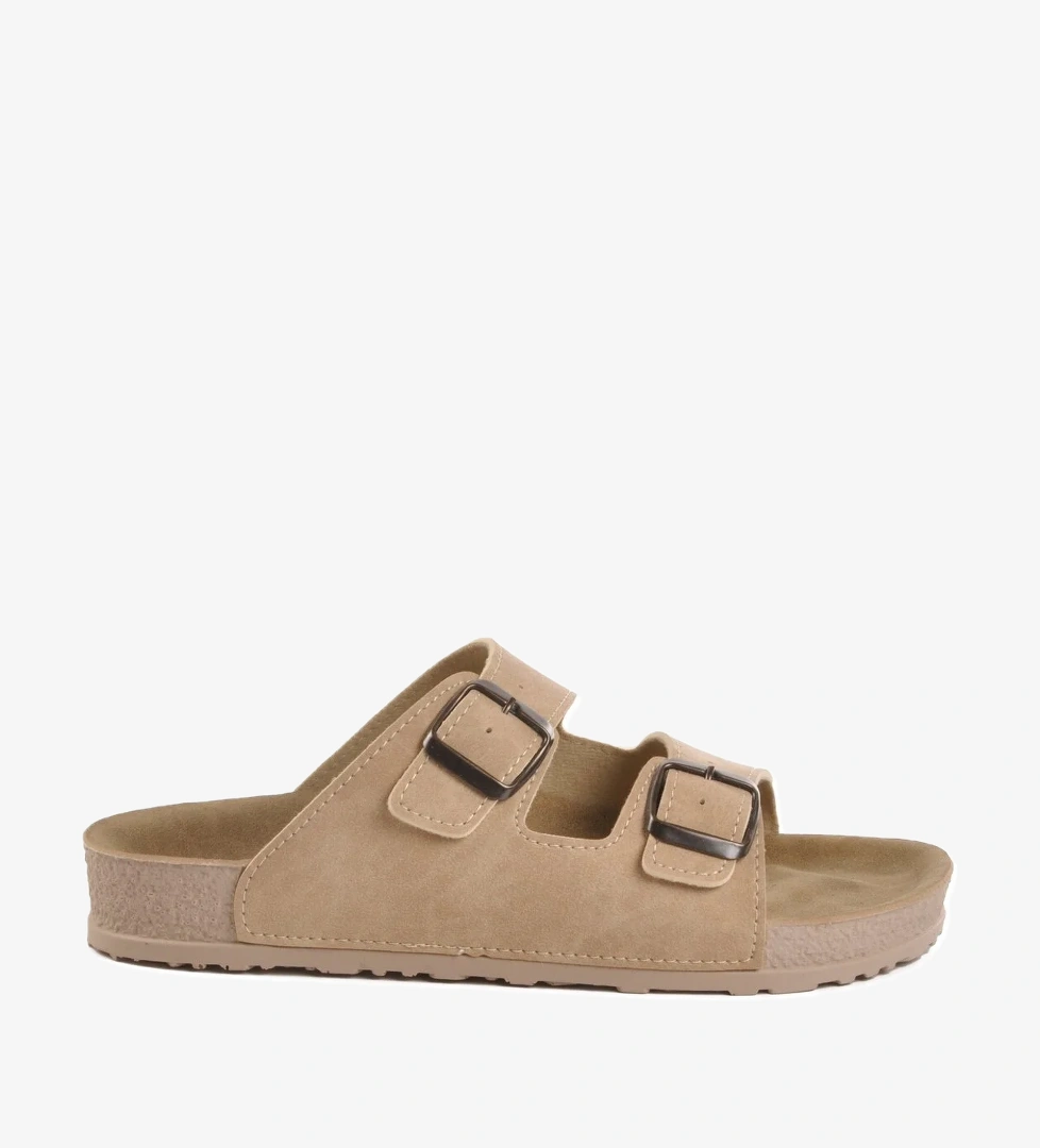 Aspor Bej Çift Bantlı Anatomik Kadın Terlik