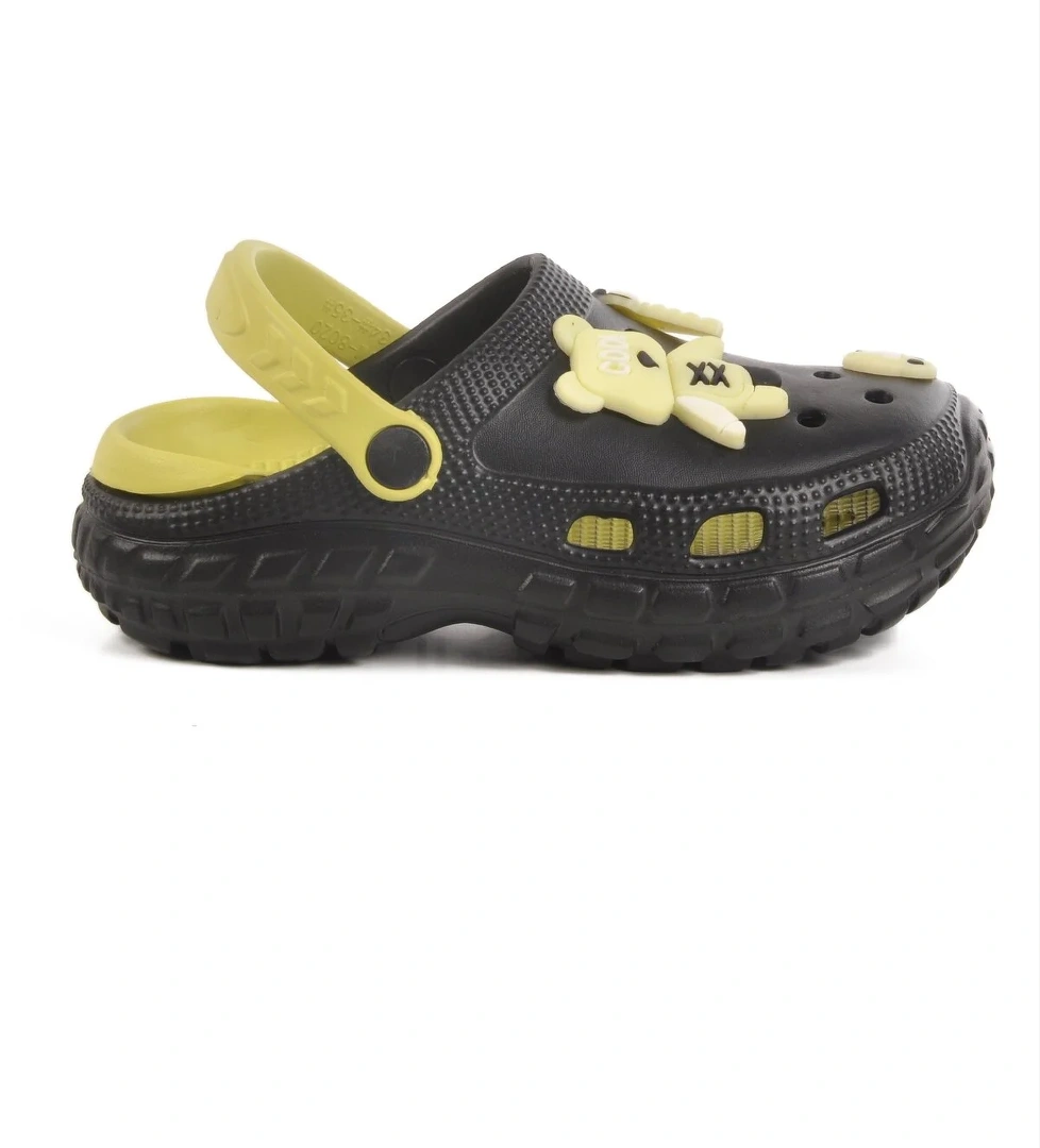 Siyah Eva Hafif Unisex Çocuk Sabo Terlik 960 P-F