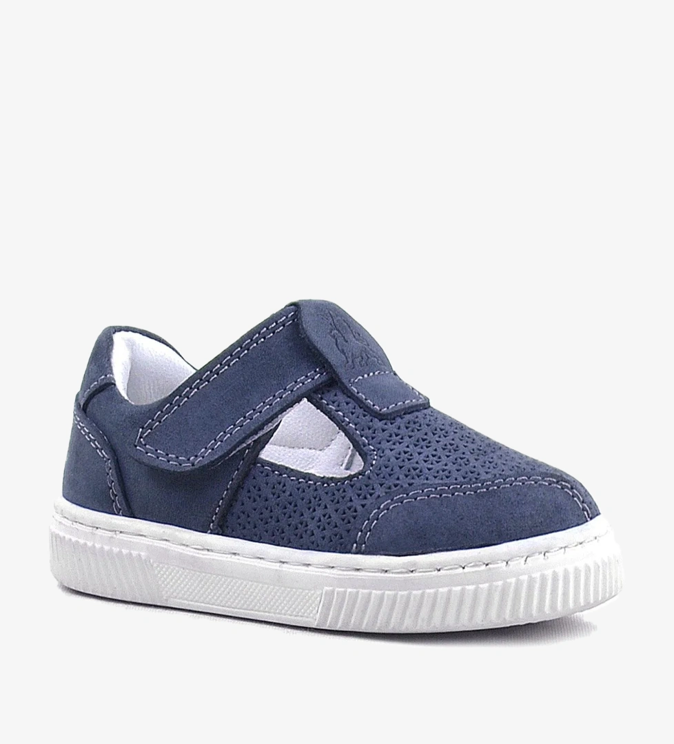 Rakerplus Bheem Hakiki Deri Lacivert Nubuk Cırtlı Bebek Sneaker Sandalet model görseli