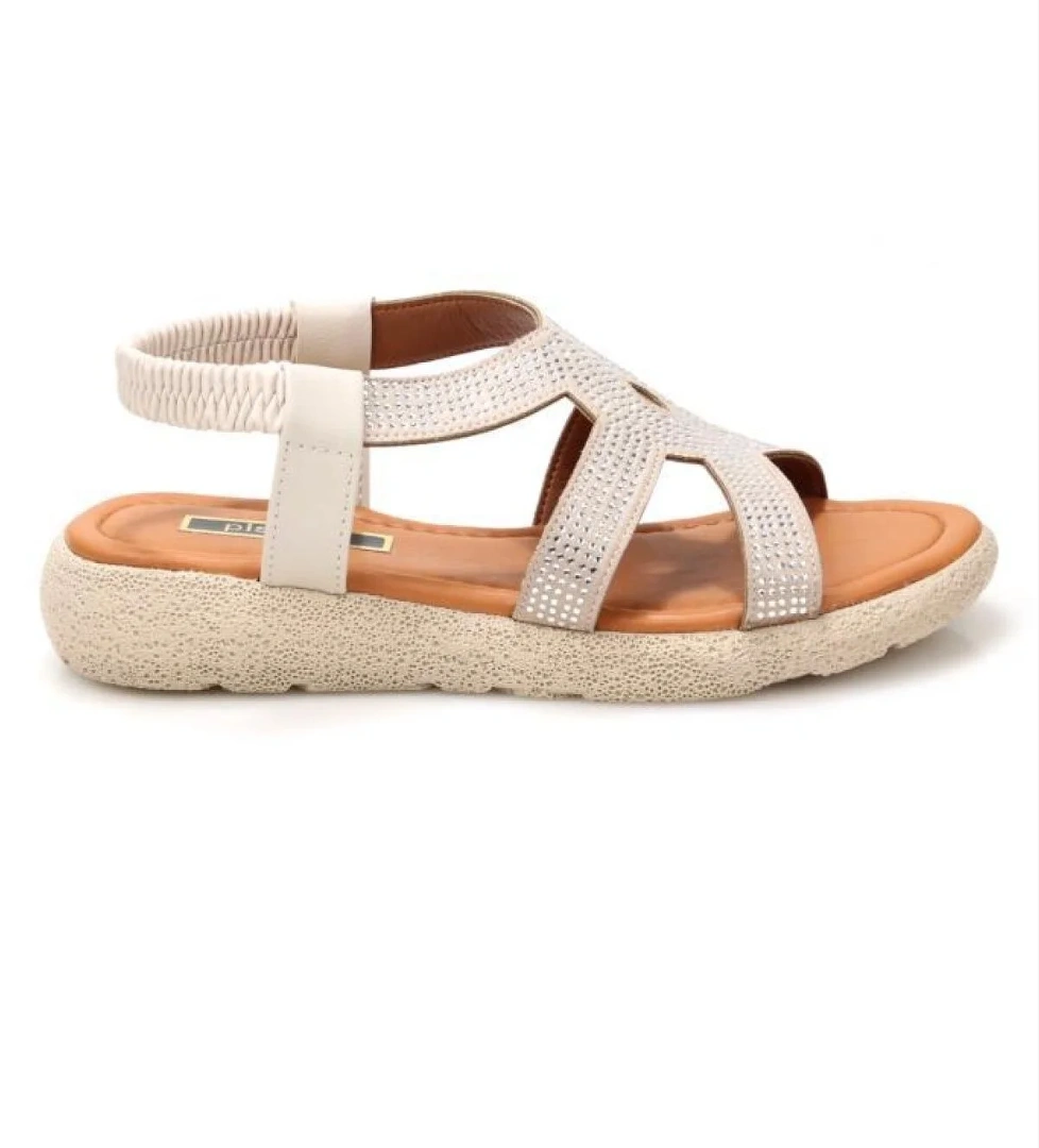 Pisagor Ps-32360 Kadın Günlük Taşlı Sandalet