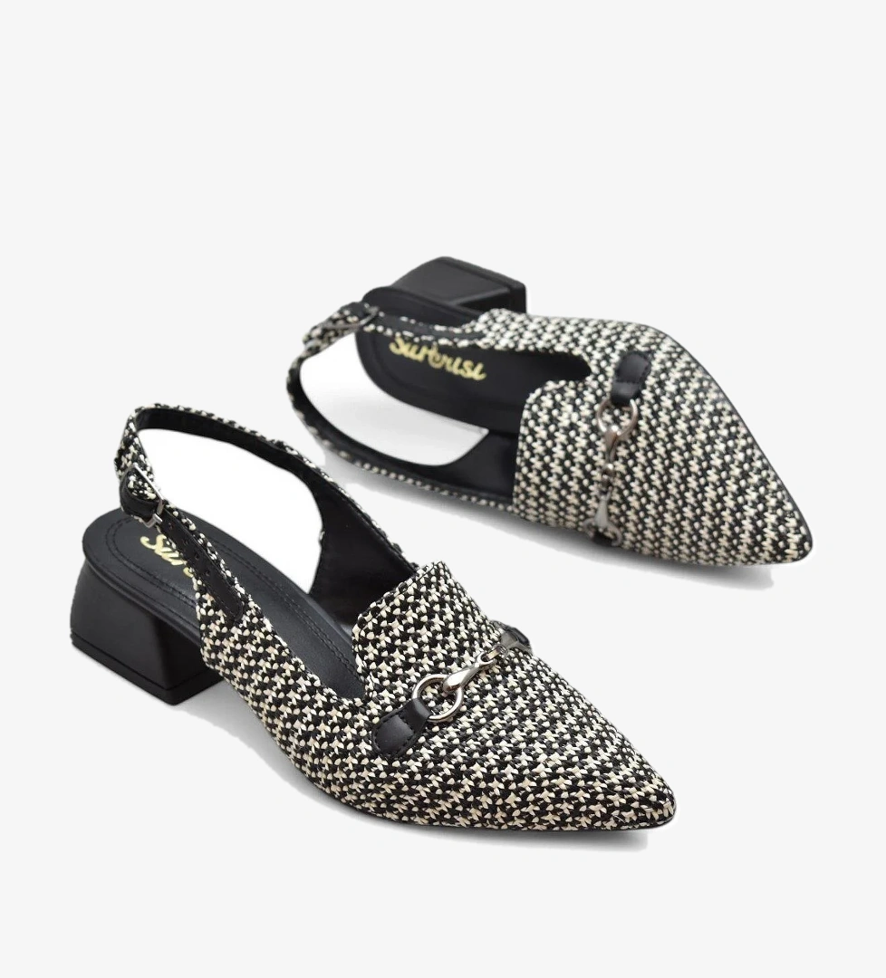 9828 Kadın Topuklu Ayakkabı 4 cm Kalın Topuk Abiye Düğün Nişan Kına Gecesi Ayakkabısı - Görsel 1