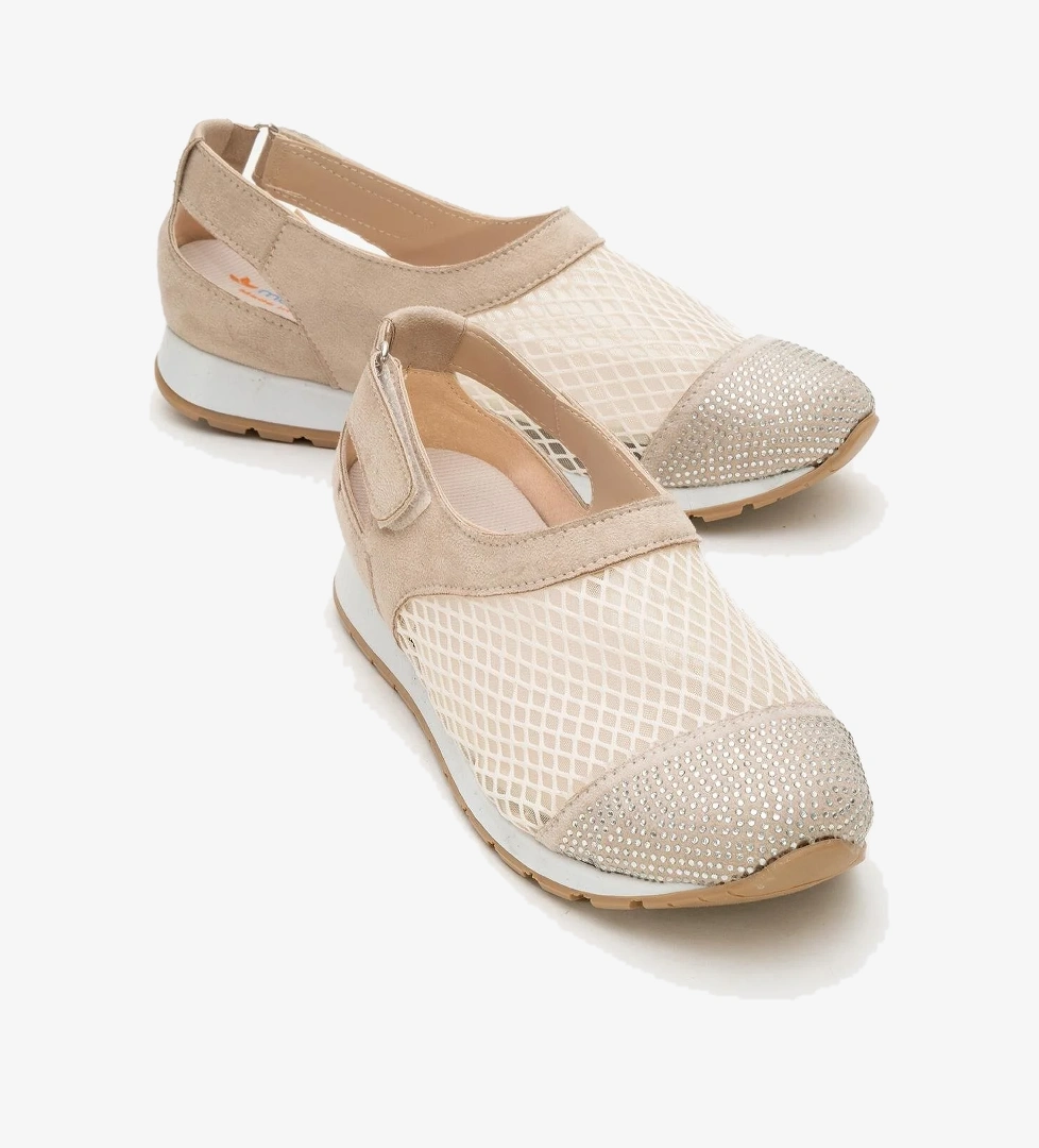 Kadın Triko Fileli Babet BEJ