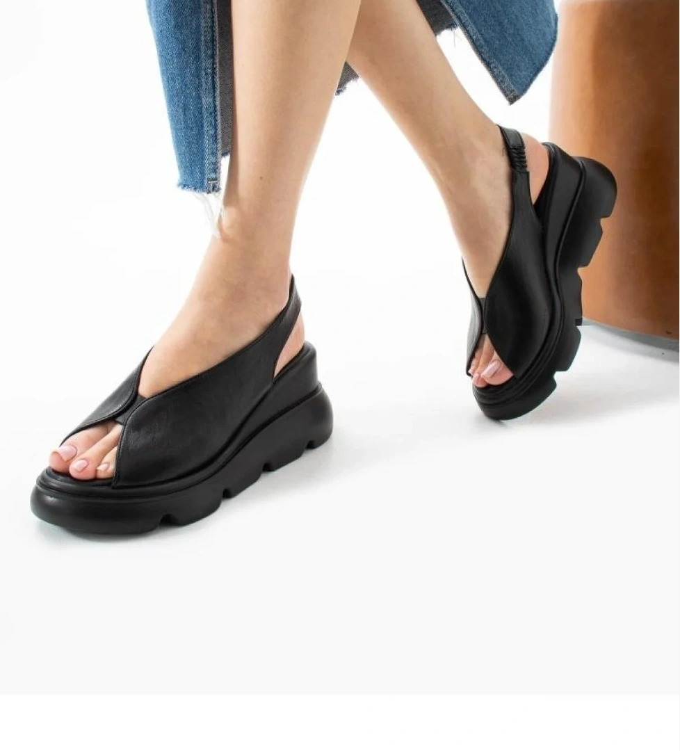 Mnrs 03211 Kadın Günlük Dolgu Topuk Sandalet