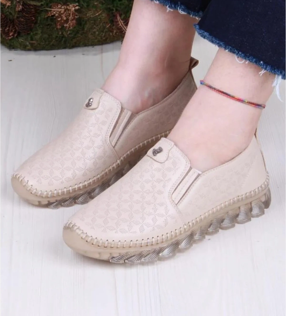 Pisagor Ps-33010 Ortopedik Kadın Günlük Hakiki Deri Ayakkabı