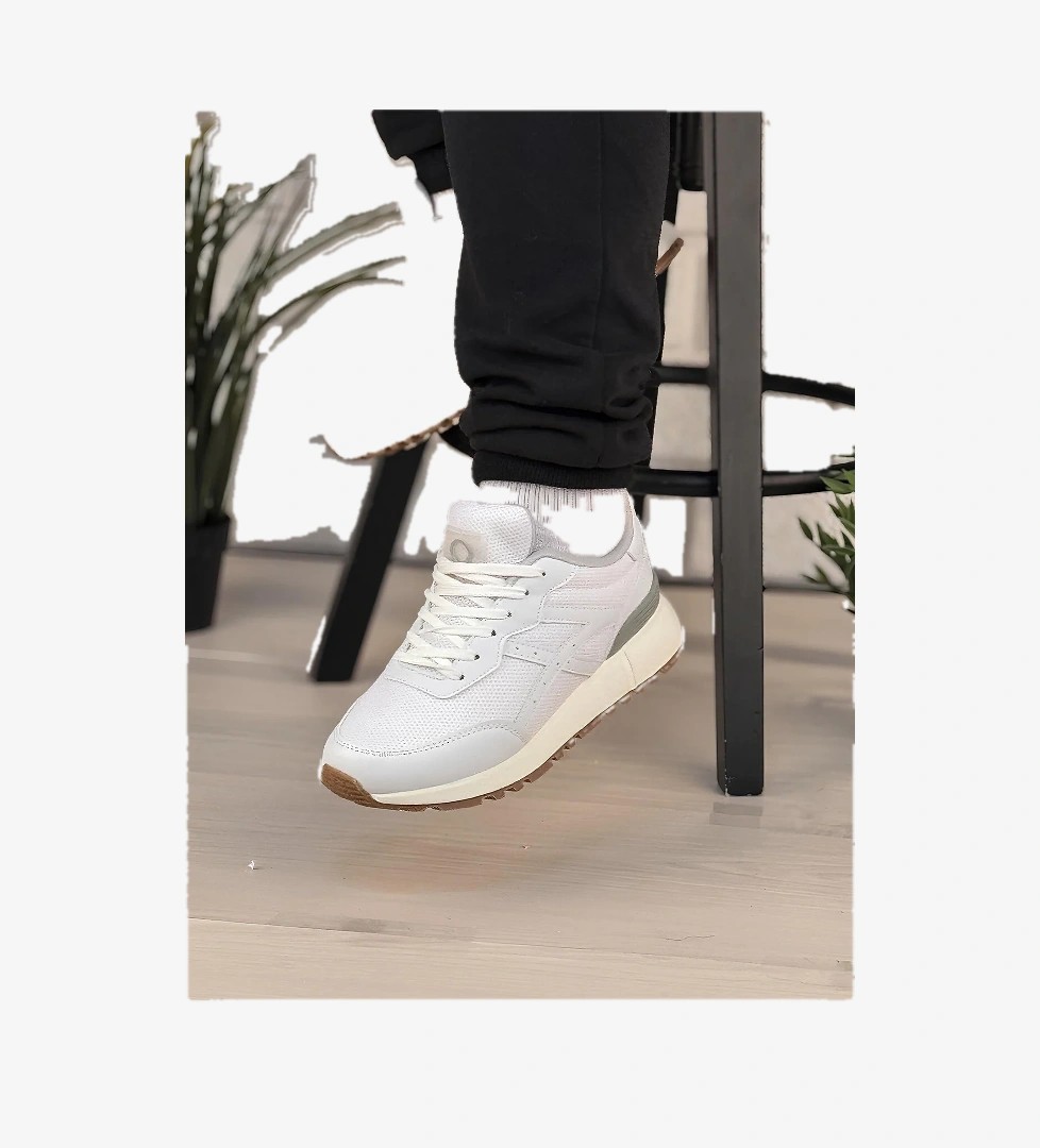 Benetton Unısex Kadın Sneaker Ayakkabı Beyaz Siyah model görseli