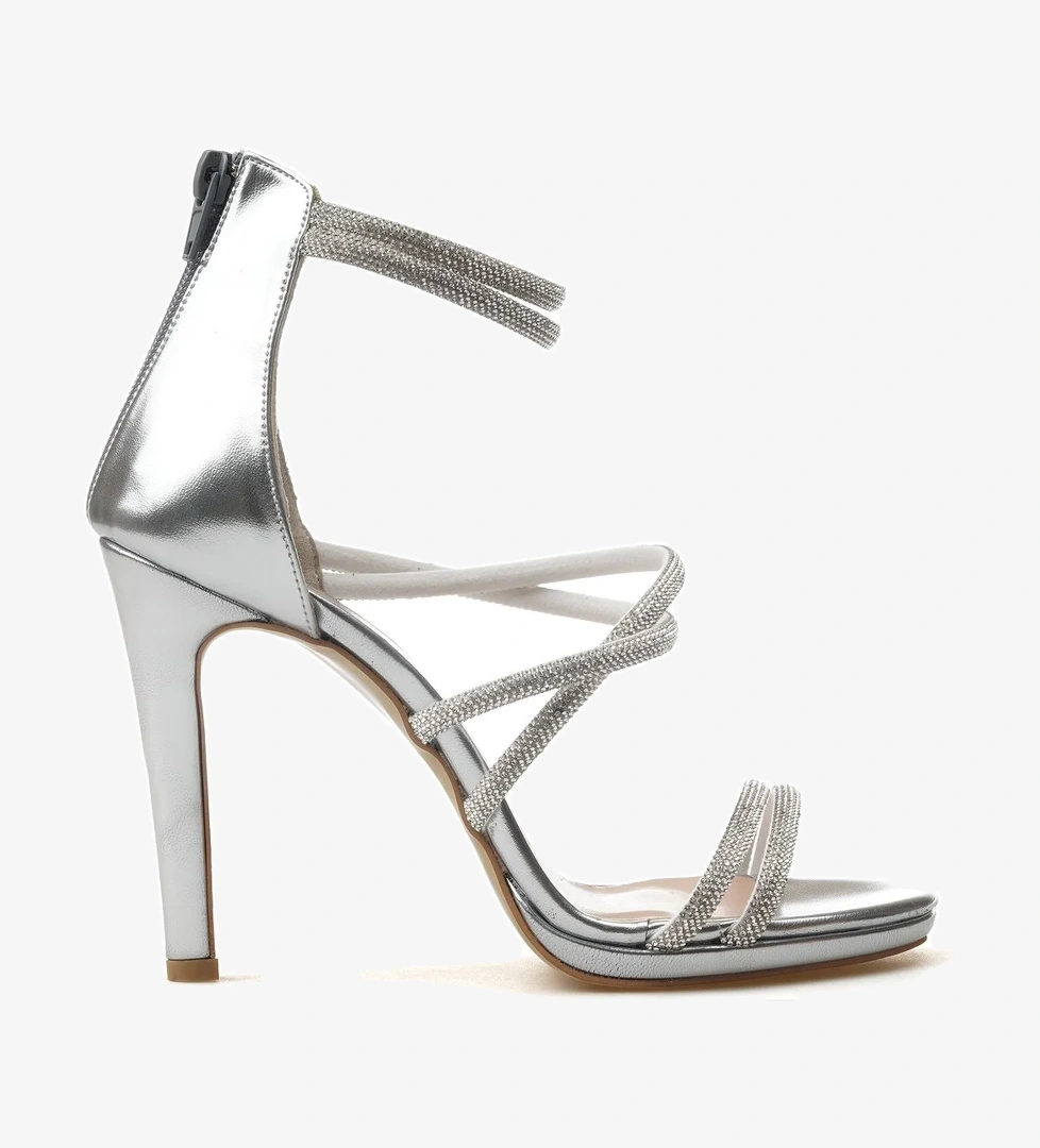 Kadın İnce Topuklu Ayakkabı 25y Ykşk-8471 Z Gümüş