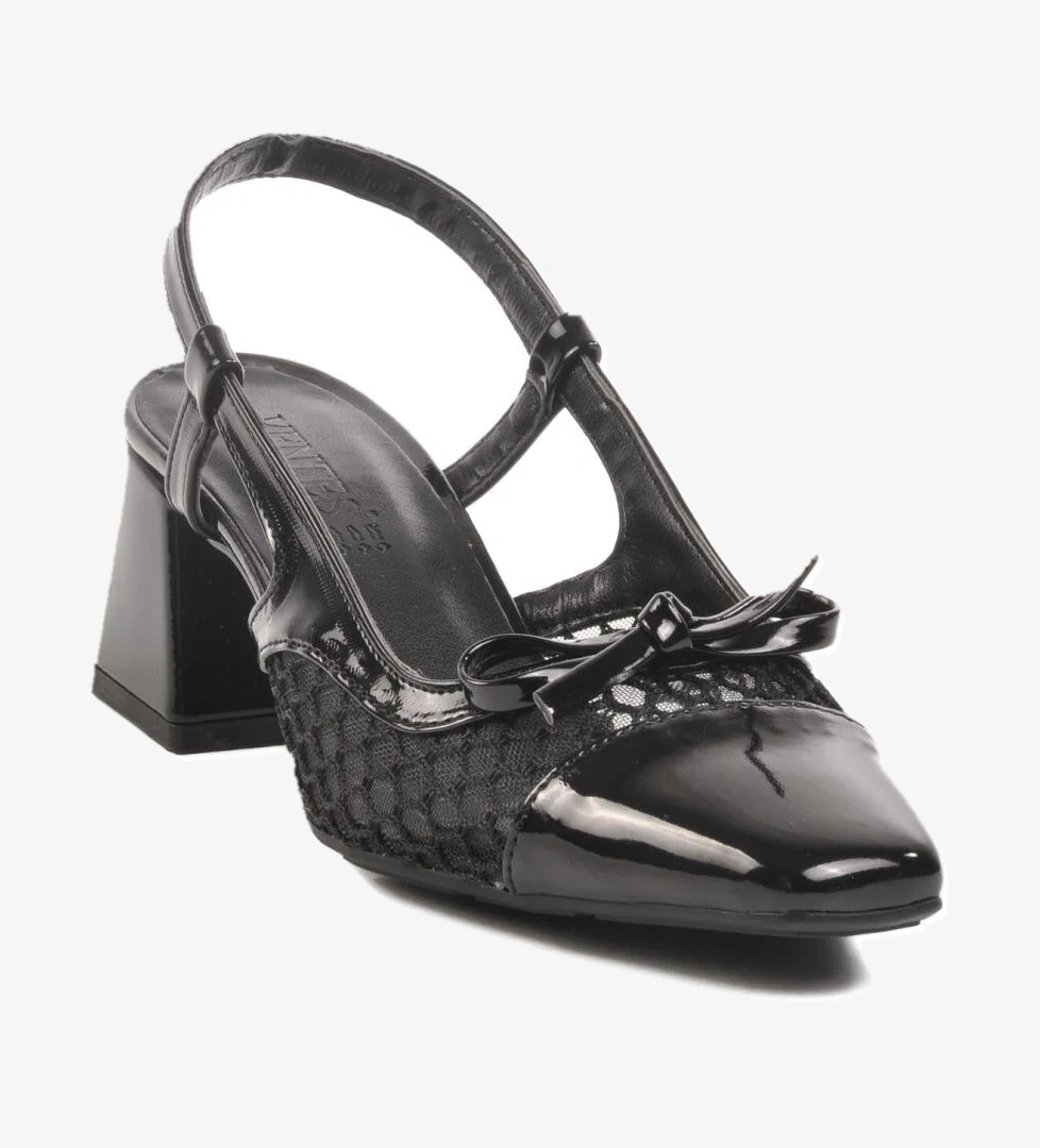 Ayakmod Ayakmod Siyah Rugan Tekstil Kadın Günlük Ayakkabı 250100 Z Abiye Ayakkabı | Flo Siyah - 1. görsel