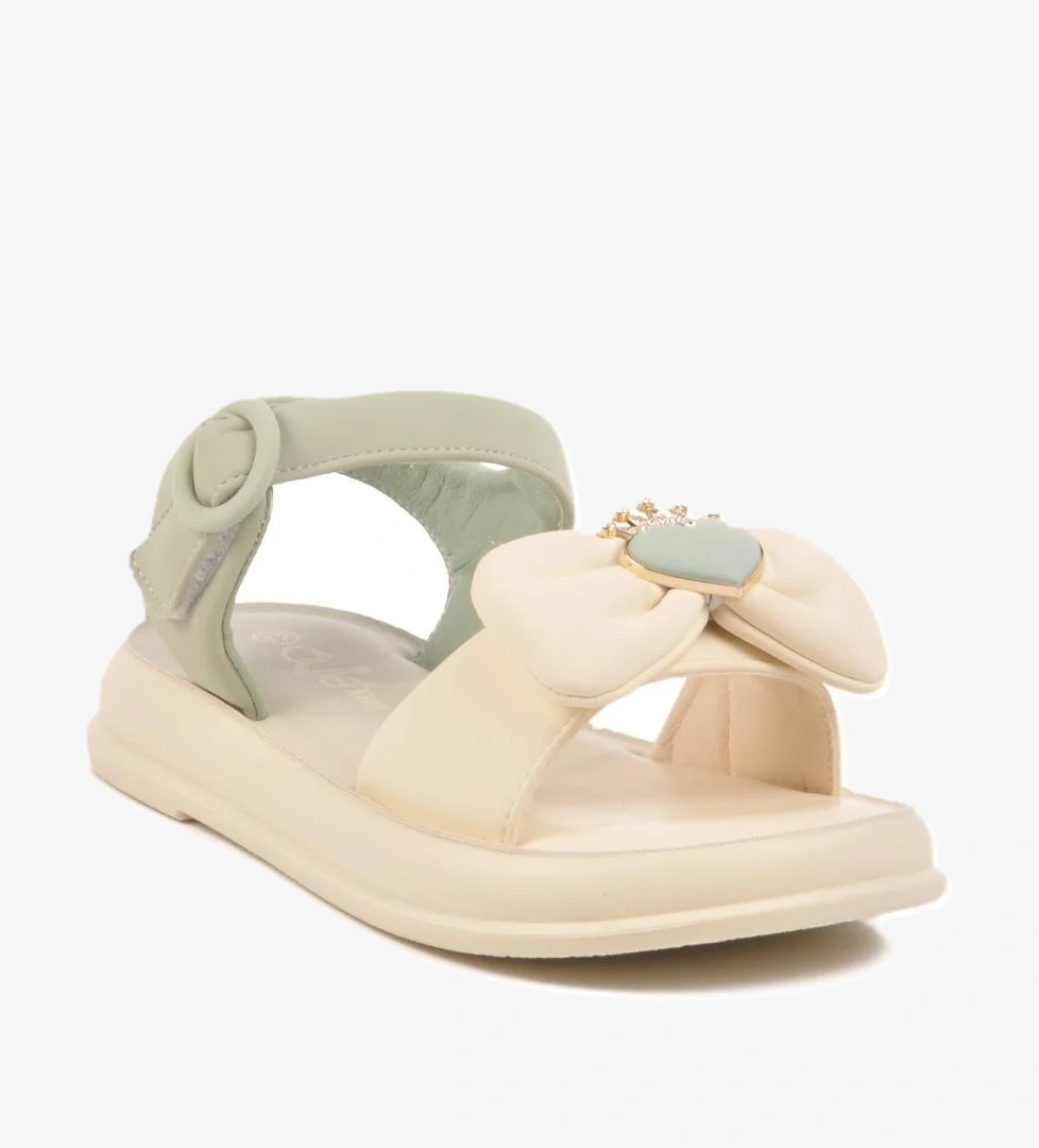 Yeşil Tekstil Kız Çocuk Sandalet 25Y600-5 F