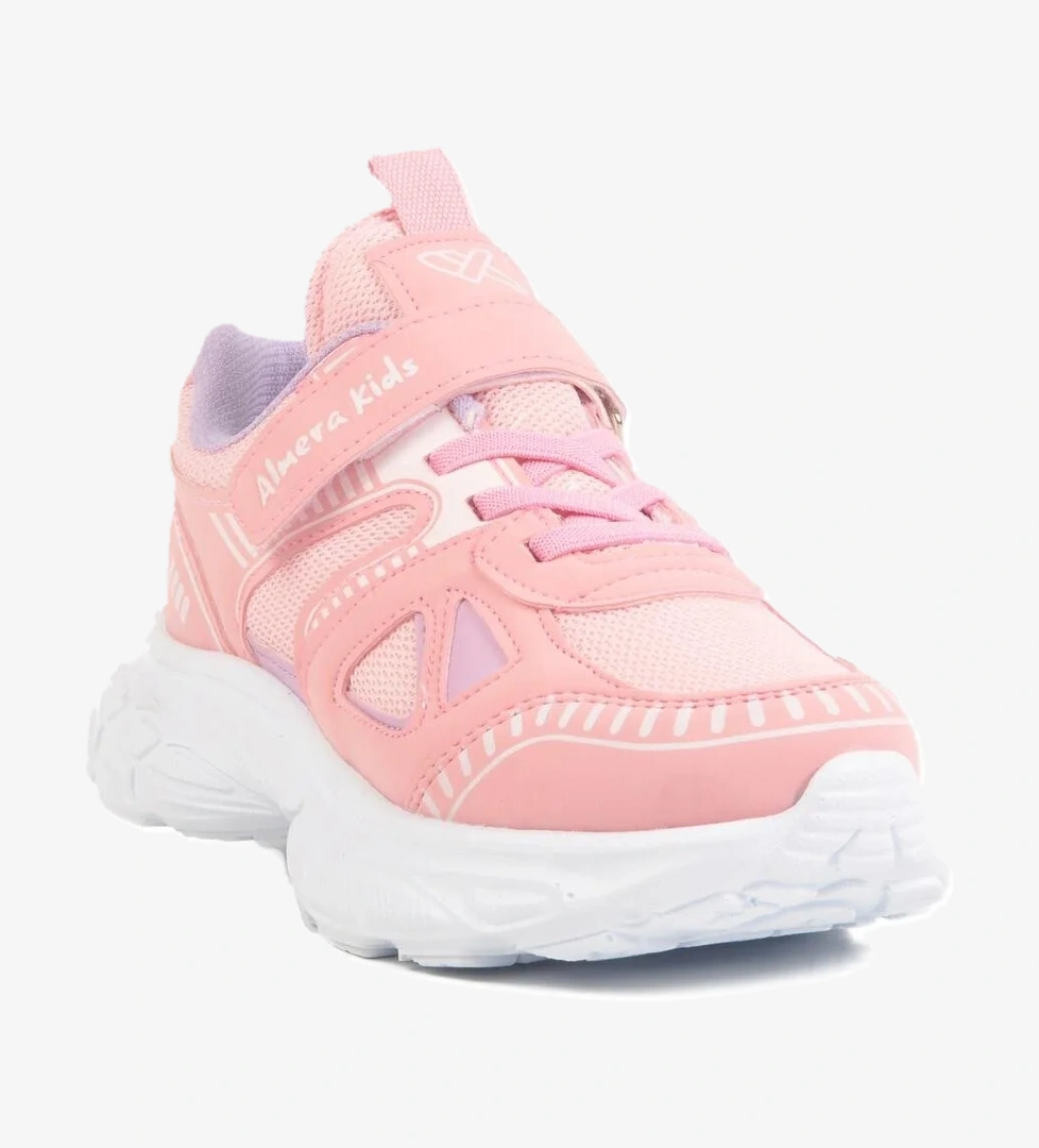 Pembe-Lila Tekstil Çocuk Spor Ayakkabı 1500 P