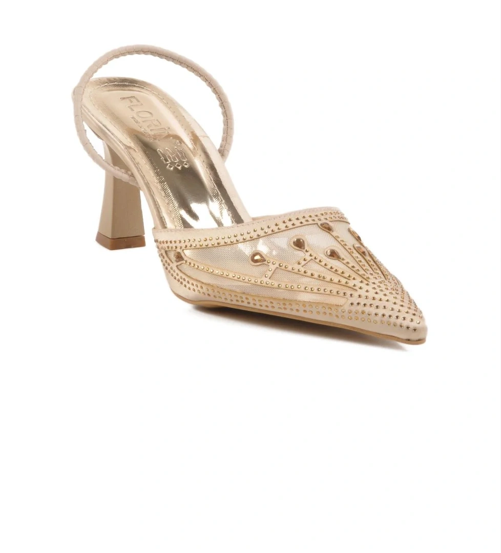 Altın Kadın Abiye Ayakkabı T-100 Z