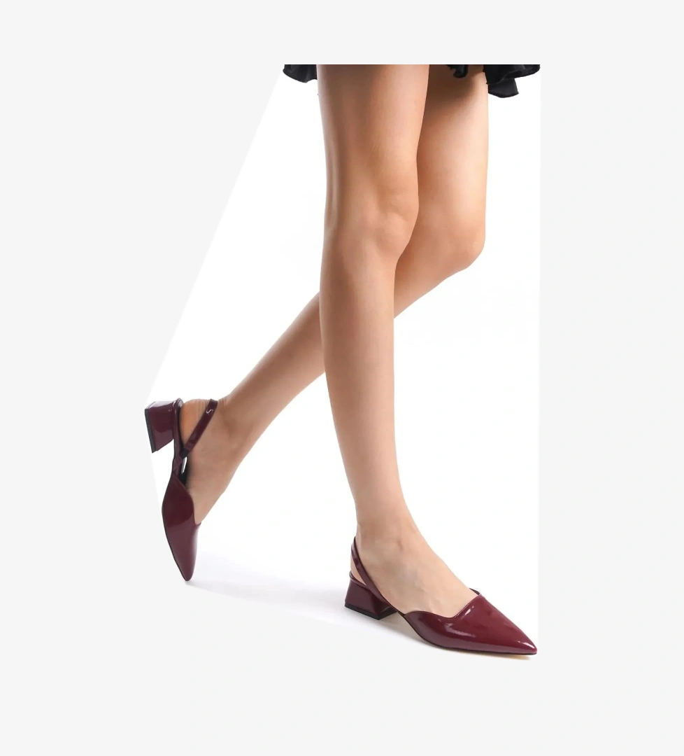 Kadın Sivri Burun Arkası Açık Klasik Topuklu Ayakkabı