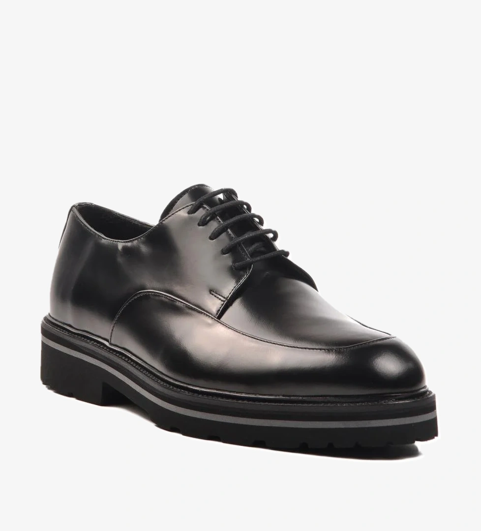 Premium 2873 M Siyah Açma Hakiki Deri Erkek Günlük Ayakkabı