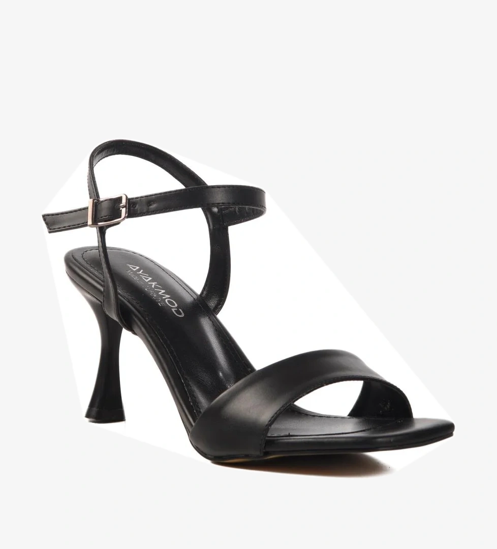 448189 Z Siyah Kadın Topuklu Ayakkabı - Görsel 1