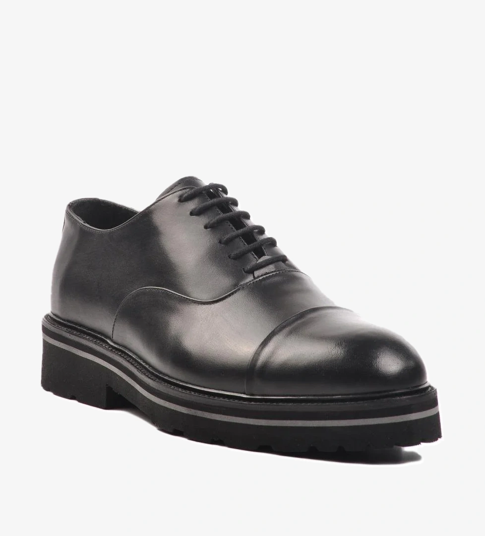 Premium 2874 M Siyah Hakiki Deri Erkek Günlük Ayakkabı