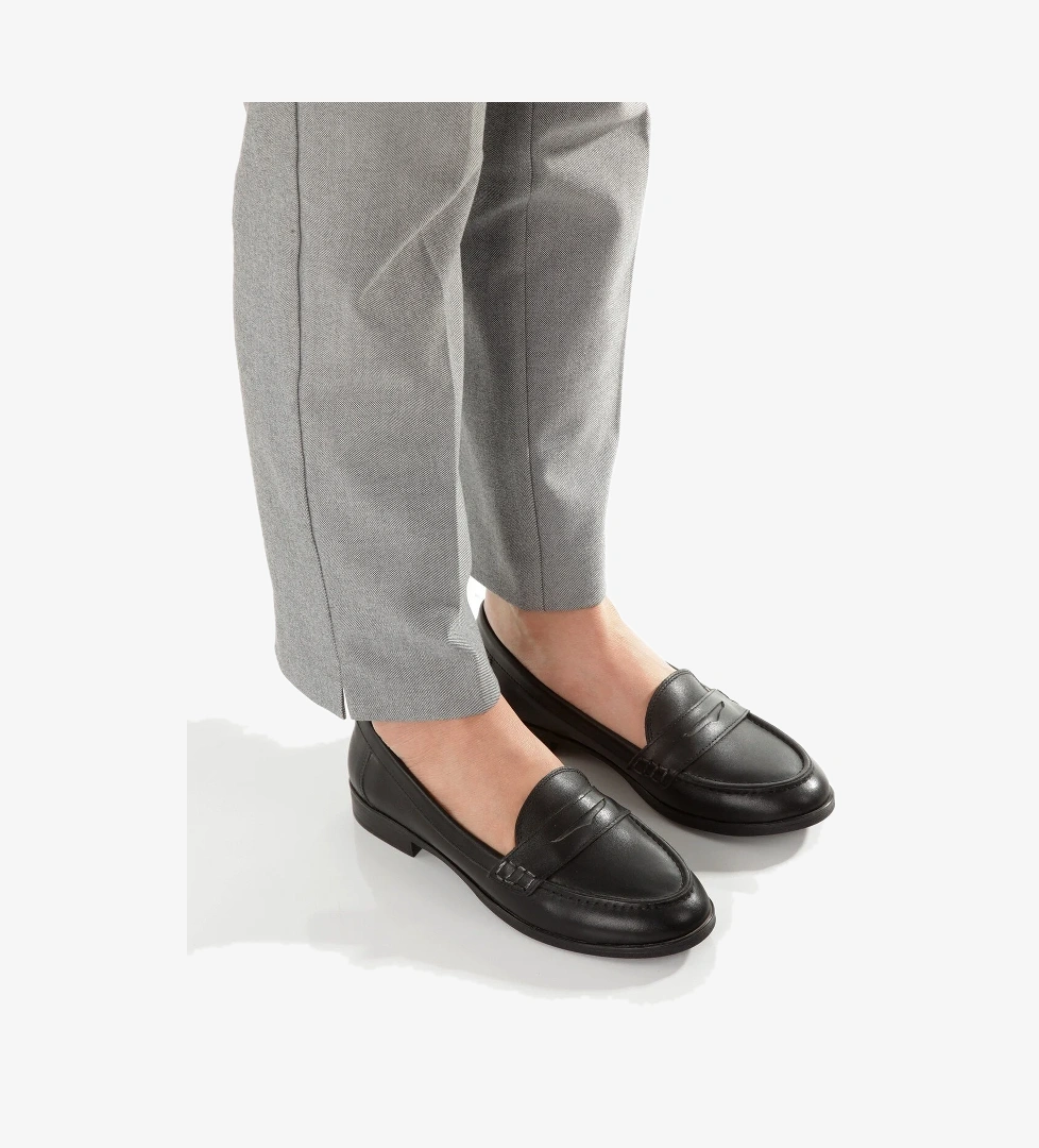 Modabuymuş Sanra Siyah Bisküvi Rengi Hakiki Deri Yumuşak Babet Maskulen Ayakkabı model görseli