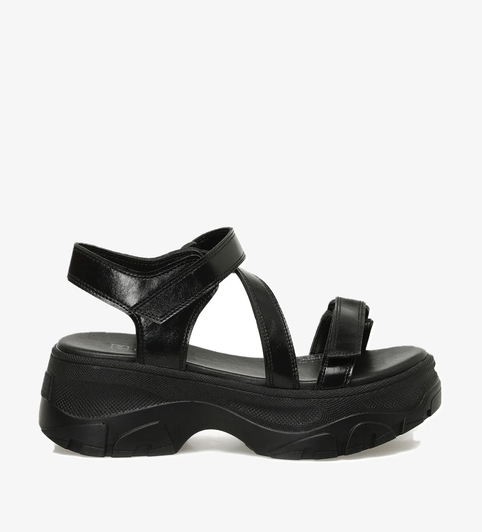 25S-161 5FX Siyah Kadın Spor Sandalet - Görsel 1