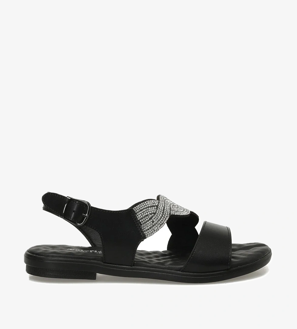 325054.Z 5FX Siyah Kadın Düz Sandalet - Görsel 1