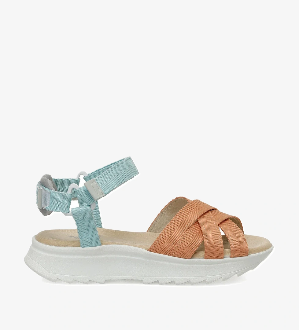 Polaris 323603.Z 4FX Nar Çiçeği Kadın Kalın Taban Sandalet - Görsel 1