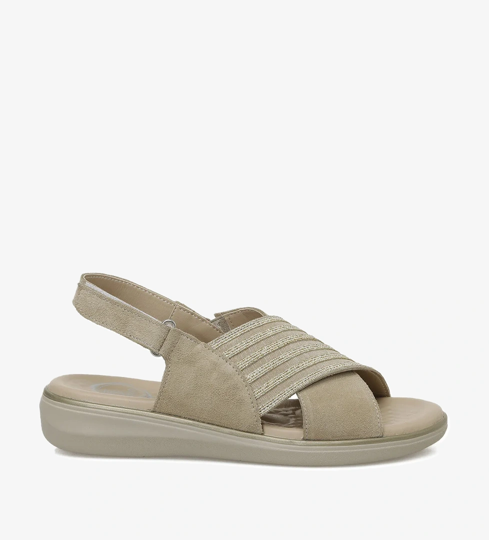 105521.Z5FX Bej Kadın Comfort Sandalet - Görsel 1