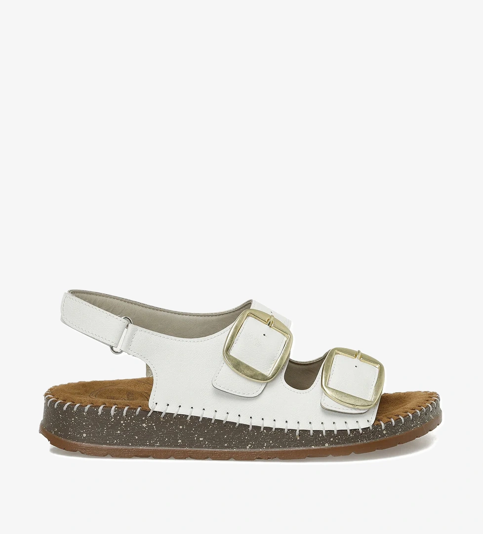 105495.Z5FX Beyaz Kadın Comfort Sandalet - Görsel 1