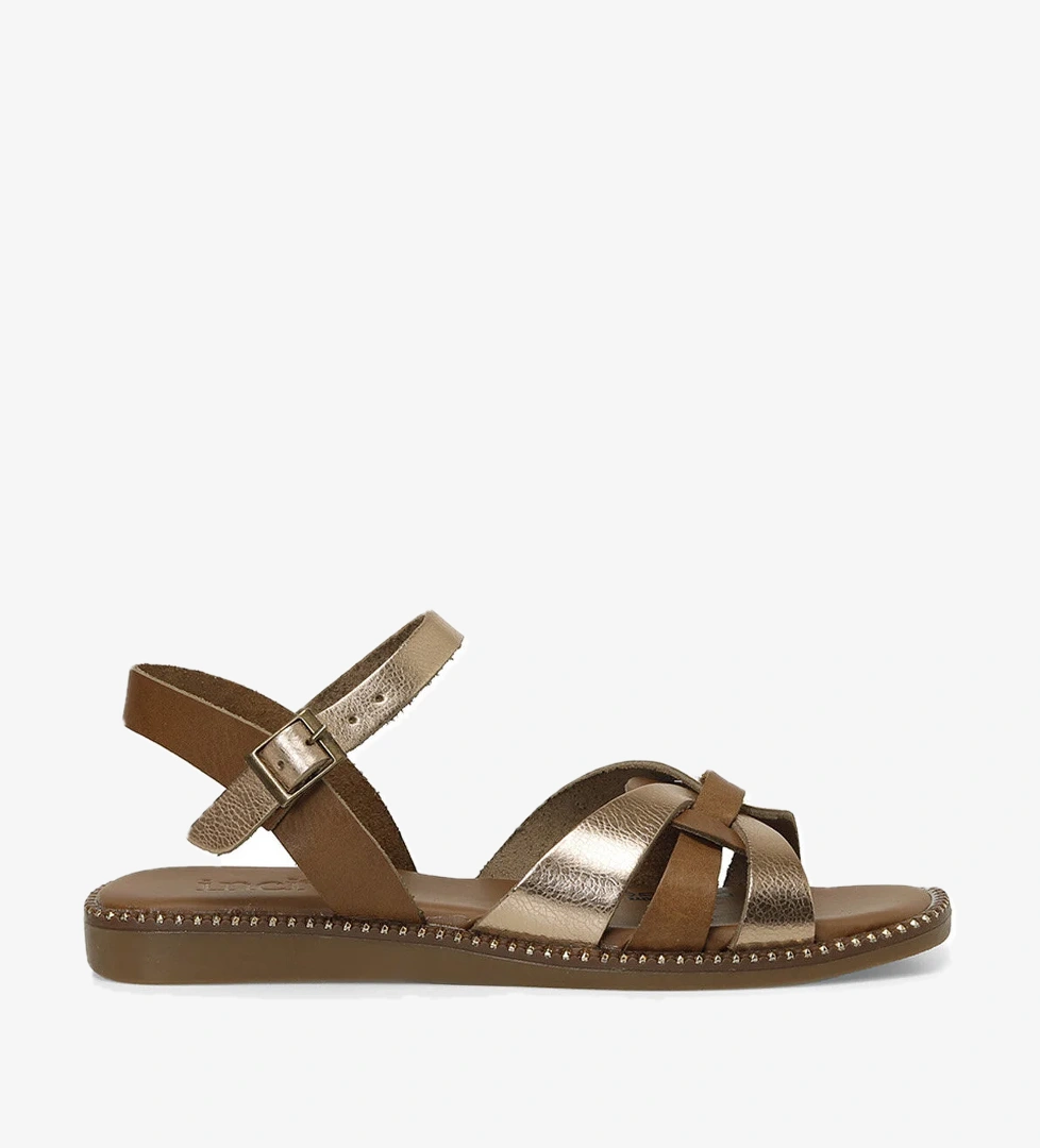 INCI ARIA 5FX Taba Kadın Düz Sandalet - Görsel 1