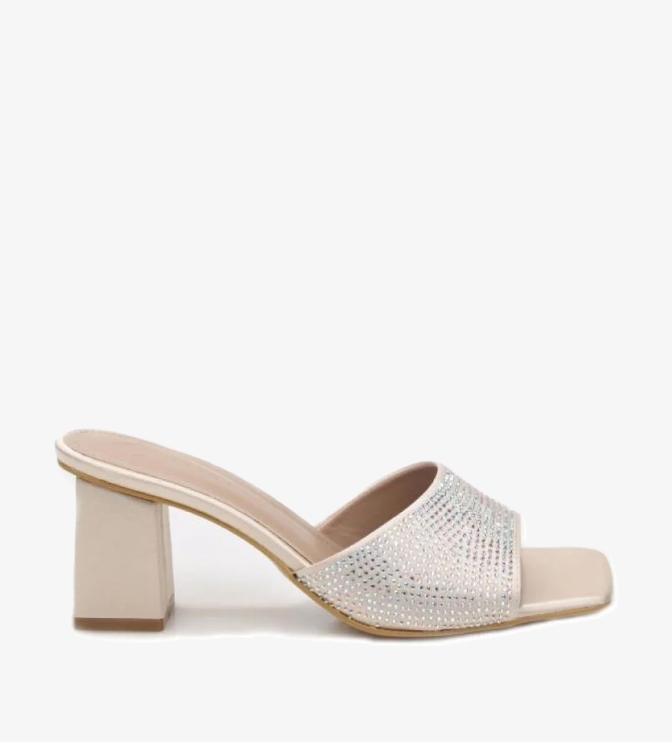 Pisagor PS-33580 Kadın Topuklu Taşlı Terlik