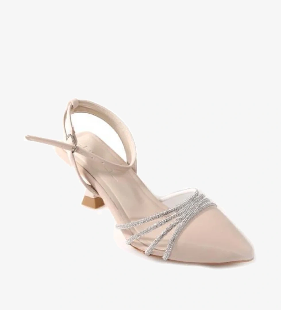 02801 Kadın Abiye Taşlı Ayakkabı - Görsel 1