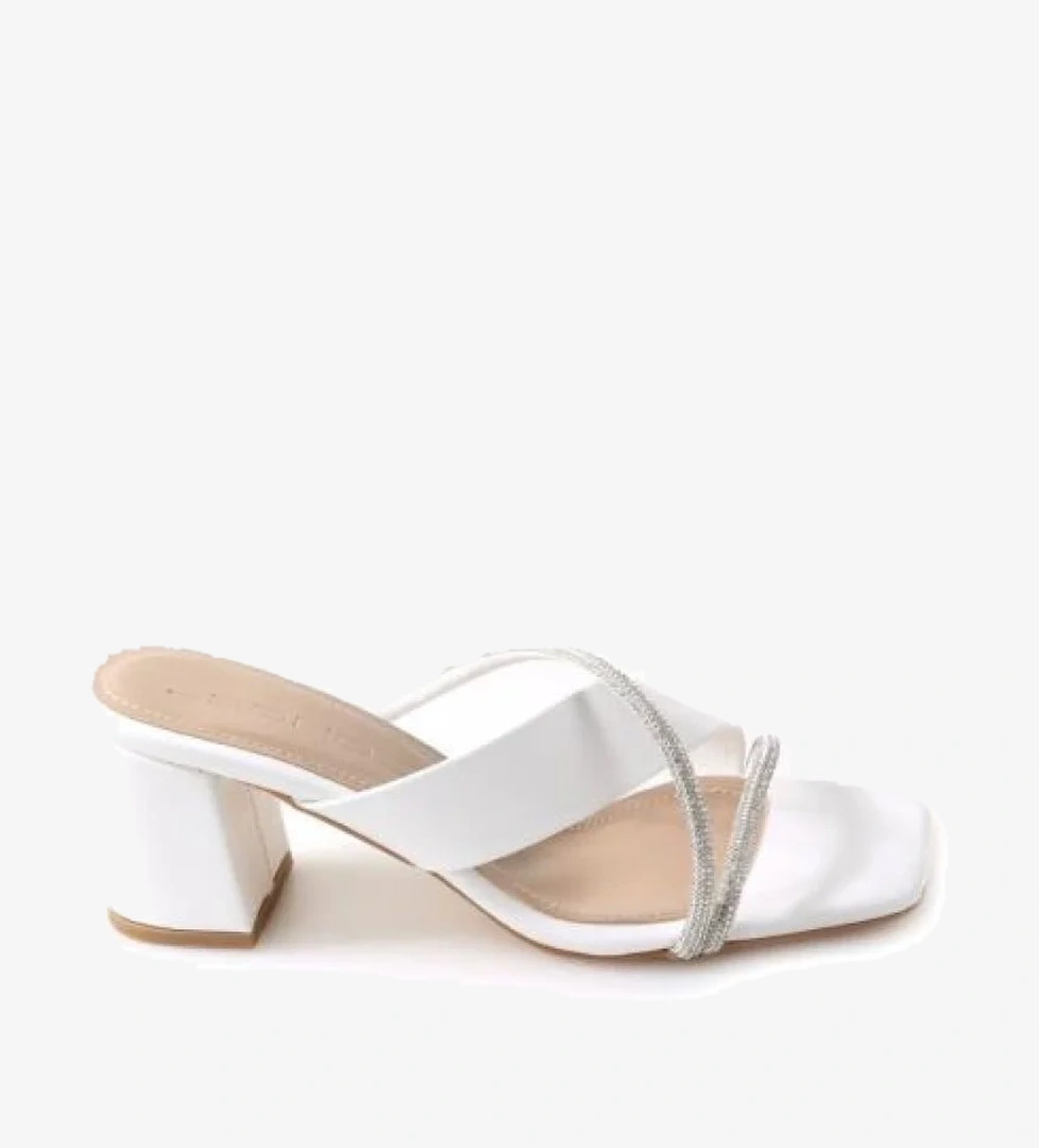 02809 6 Cm Topuklu Kadın Taşlı Terlik