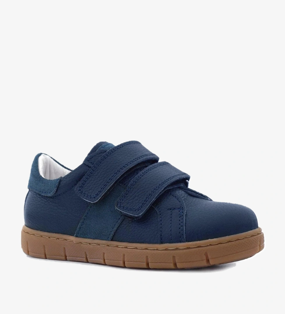 Hapshoe Kids Hakiki Deri Lacivert Cırt Cırtlı Erkek Çocuk Spor Ayakkabı model görseli