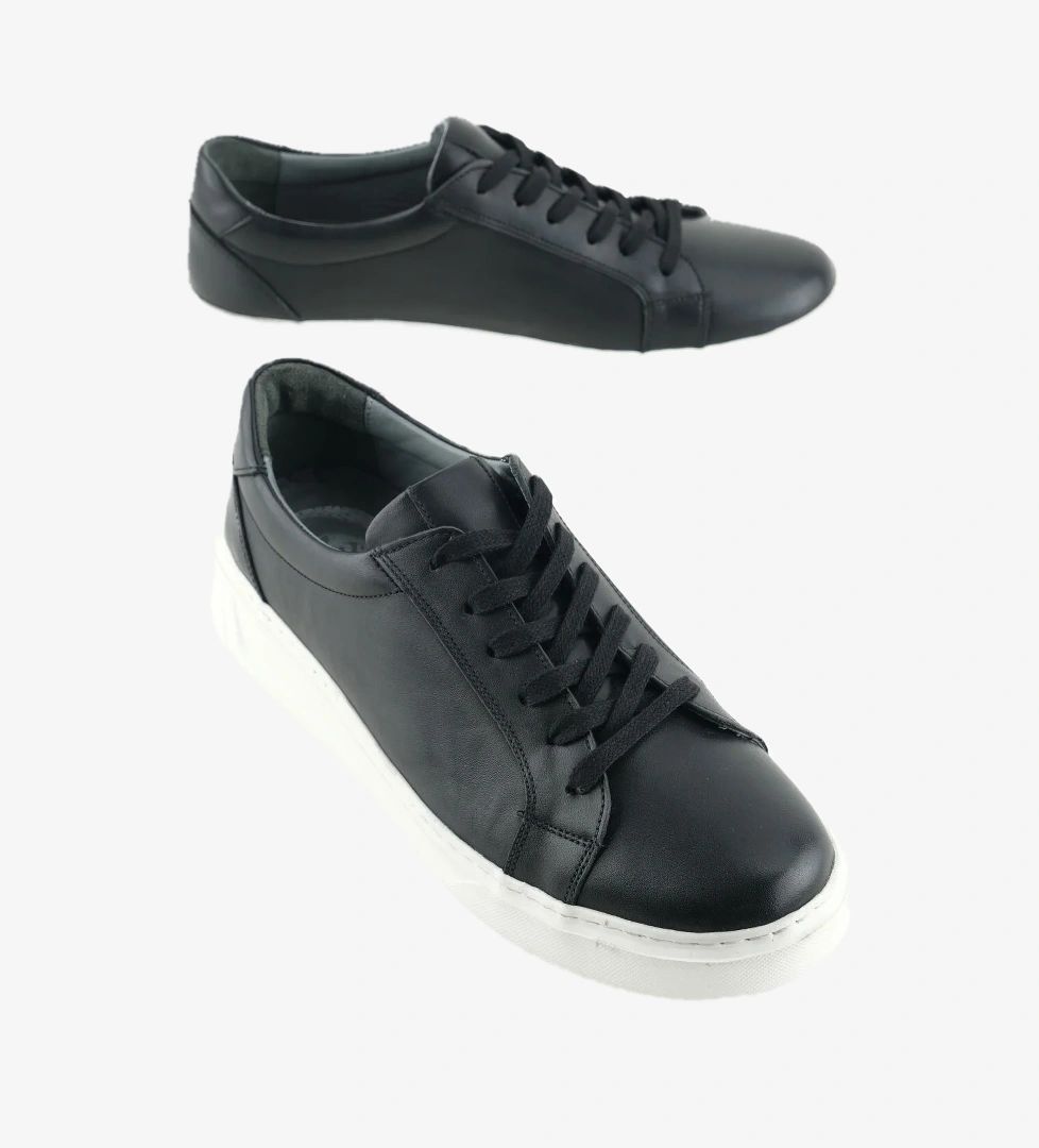 Erkek İç Dış Hakiki Deri Ortopedik Rahat Taban Bağcıklı Ayarlanabilir Günlük Spor Ayakkabı - Görsel 1