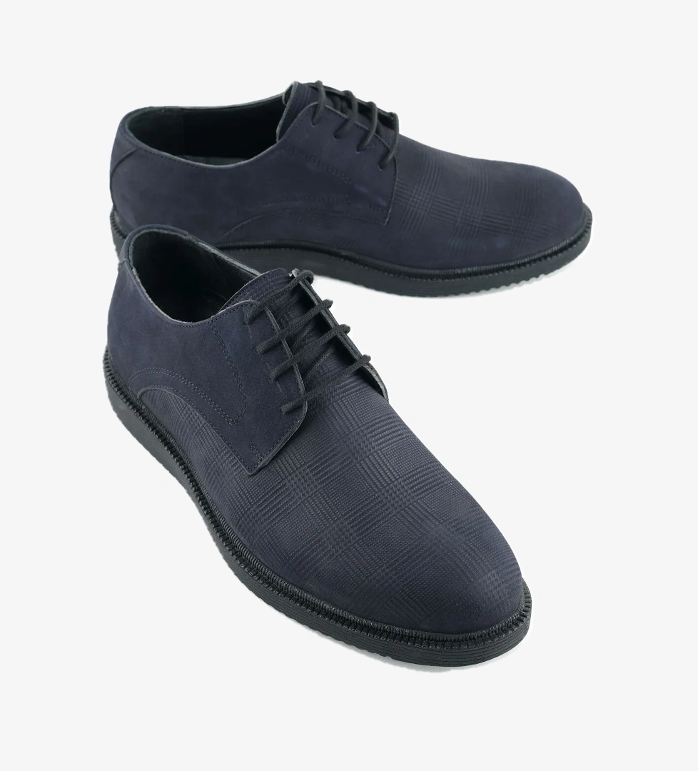 Erkek İç Dış Hakiki Deri Ortopedik Rahat Taban Bağcıklı Ayarlanabilir Günlük Klasik Ayakkabı - Görsel 1